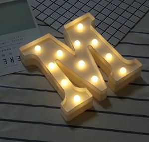 LED Alphabet Light Up Sign Decoration Letters A-Z Symbol&for Wedding Birthday Party Battery Powered Christmas Lamp Night Light Home Bar Decoration
