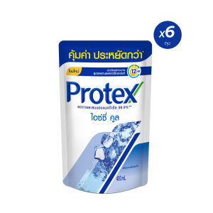 [มี 5 สูตรให้เลือก] ครีมอาบน้ำโพรเทคส์ 400 มล. ช่วยลดการสะสมของแบคทีเรีย ถุงเติม 6 ถุง (ครีมอาบน้ำ) Protex Shower Cream 400ml Total 6 Packs (Shower Cream)