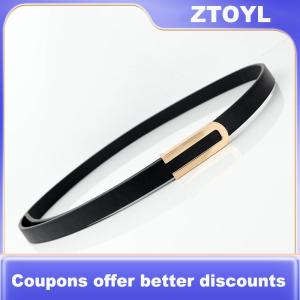 【ZTOYL】 Women Waist Belts Minimalist Pin Buckle PU Leather Thin Belt Female Waistband For Jeans Dresses Pants