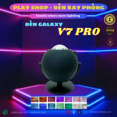 Đèn Ngân Hà V7 Pro Chiếu Sao 7 Màu Kết Nối Loa Và Bluetooth Hàng Chính Hãng