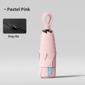 AFAU New Mini Umbrella Capsule Umbrella with Handle Six Ribs Ultra-Light UPF50+ UV/Rain Pocket Umbrella sunny and rain easy to use when going out no need to worry about losing the umbrella