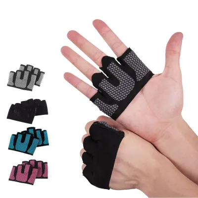Gym Gloves Non-Slip Half Fingers Grip Palm Workout Weight lifting Training Yoga Sport Support Glove