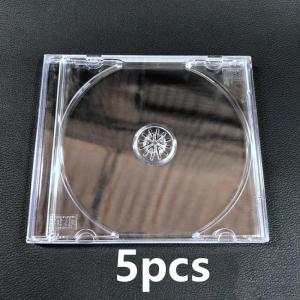 5Pcs Thickened CD Case VCD DVD Case CD Jewel Case Transparent Anti-Scratch Single Slot CD Game Case