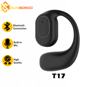 T17 OWS Air Conduction Wireless Ear-Hook Design Touch Control with Microphone Noise Cancelling HiFi Bass Sport Headset