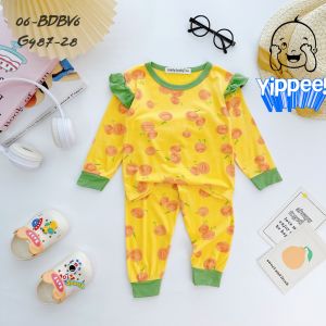 Đồ bộ ngủ dài tay cho bé gái size 5-28kg chất thun cotton mềm mịn mát
