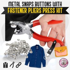 Clip Pliers 9.5mm Metal Sewing Prong Rings Buttons Prong Snap Pliers Installing Clothes Tools
