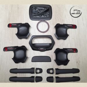 Paket Outer Cover Door Handle Pegangan Tank Cover Tutup Tangki Bensin Mobil New Terios 2007 - 2017 Hitam All Variant
