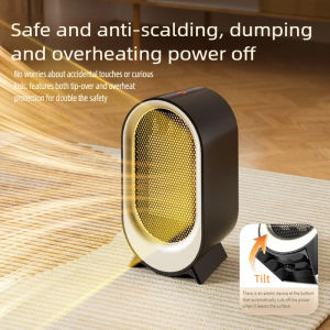 1200W Electric Heater PortableDesktop Fan Heater Smart Hot Air Blower Home Bedroom Office Warmer Machine for Winter