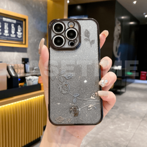 HONOR X6 X6b X7b X7c X7d X8 X8b X8c X9 X9a X9b X9c 70 90 200 400 Pro Smart Lite 4G 5G 2 in 1 gradient transparent shining rose flower phone case casing cover 手机壳