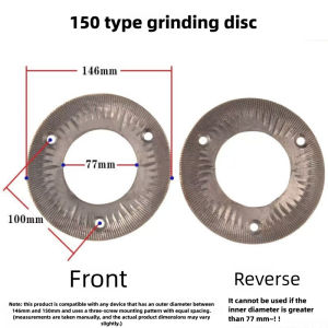 150mm Replacement Grinding Disc Heavy Duty Wet Dry for Rice Corn Mill Grinder