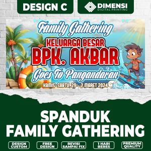 Spanduk Family Gathering / banner family gathering / banner spanduk meteran custom termurah