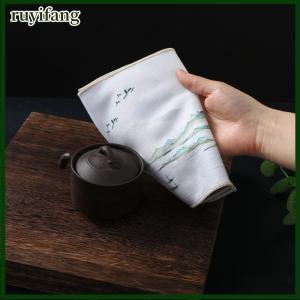 ruyifang Chinese Professional Rag Painted Thick Tea Towel Super Absorbent Tea Cleaning