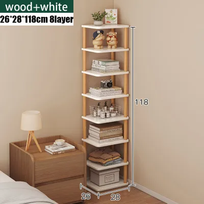Magic Home Corner Storage Rack Floor narrower high Space Savers Bedside Shelf Bedroom living room study room simple multilayer bookshelf organisers