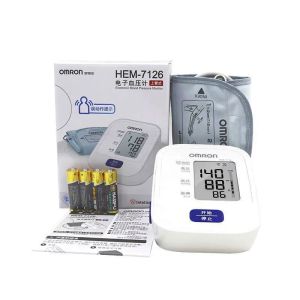 Omron Electronic Blood Pressure Monitor 7126 - An electronic upper-arm type home-use medical device for measuring hypertension with precise monitoring of blood pressure.