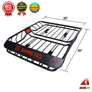 Universal New ERMETIQ 38"x50" Premium Black Roof Rack Cargo Carrier for Pickup-Truck SUV Sedan and Other Hybrid EV Cars "RACK ONLY" - High-Quality Exterior Accessory - agora.ph