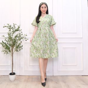 [ GRATIS BANDO ] MRSBAJU- DRESS TERBARU - DASTER MOTIF - DRESS KEKINIAN - DRESS FLORA