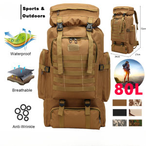 80L Oxford Outdoor Backpack Camouflage Hiking Tactical backpack Men Camping Travel Backpack