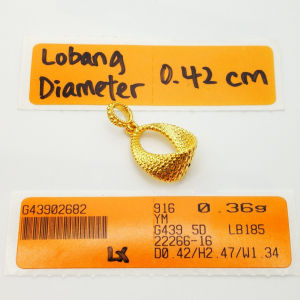 YON HING Charm Pdr Diamond Cut (5D) Emas 916