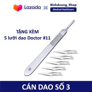 Cán dao mổ y tế số 3 (Kèm 50 lưỡi dao mổ thích hợp)