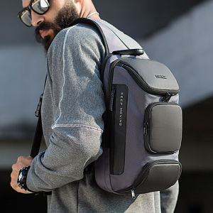 Bange Cool Man Sling Bags Waterproof Crossbody Backpack Multifunction Shoulder Bags with USB Charging Port