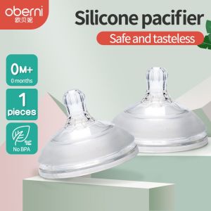 Oberni （Ready Stock）Pacifier 6.3cm Wide Neck Bottle  Ultra Wide Caliber Imitation Breast Milk Baby Pacifier Food Grade Silicone Baby Pacifie(Anti Colic）