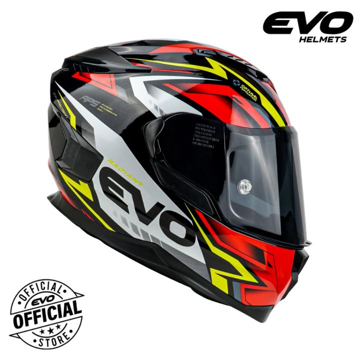 EVO AR-01 Radiant Full Face Dual Visor Helmet Motorcycle With Free