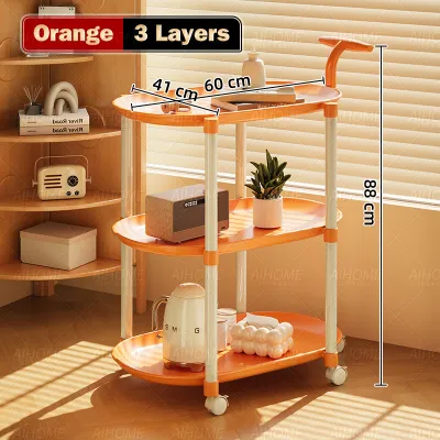 Removable Trolley Side Table With Wheels Small Coffee Table Tray BedSide Table Meja Tepi Sofa Meja Kecil Corner Table