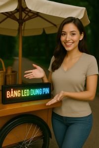 Bảng led dùng pin – Dễ dàng thay đổi nội dung và hiệu ứng bảng led qua điện thoại