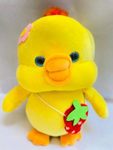 Boneka duck fruit bag boneka bebek lucu boneka penguin pinguin memakai tas buah stoberi boneka anak duck tas buah yang lucu spandex halus lembut by seulgi premium (05020586)