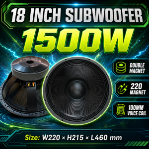 PADON Double 18 inch subwoofer dual magnetic subwoofer professional speaker 8Ω 100 voice 1500W