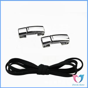 Dovin Store เชือกผูกรองเท้า แบบแม่เหล็ก ยืดหยุ่น ใช้งานง่าย สีพื้น จํานวน 1 คู่ Shoelace