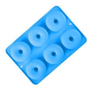BESTITIT High Temperature Resistant Donut Mold Silicone Non-Stick Baking Pan 6 Holes Cake Mold Home Baking