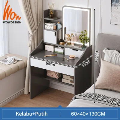 Dressing Table Makeup Table Dressing Table With LED Mirror Meja Solek Vanity table Bedroom make up table almari solek Dressing table with mirror