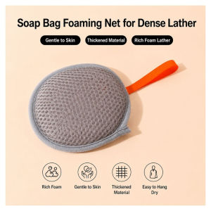 Double-sided Soap Lathering Net Bathroom Bathing Facial Milk Soap Lathering Mesh Bag Thickened Soap Storage Bag