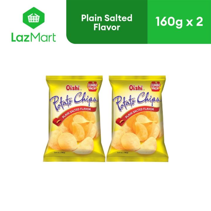 Oishi Natural Potato Chips Plain Salted 160g Pack Of 2 Lazada Ph