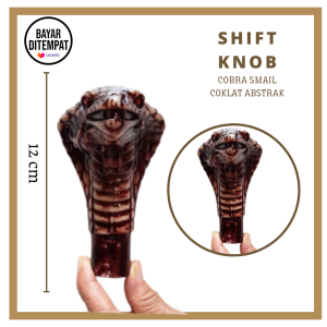 SHIFT KNOB MINI MOTIF COBRA SMAIL COKLAT ABSTRAK / TUAS GIGI TONGKAT PERSNELING / SHIFT KNOB MOBIL DIESEL
