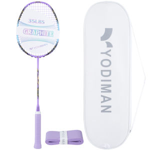YODIMAN Original Genuine Badminton Racket Professional - M55J High Modulus Carbon Fiber Ultra-Stiff Shaft for Explosive Power Tournament Grade with Bag & Grip