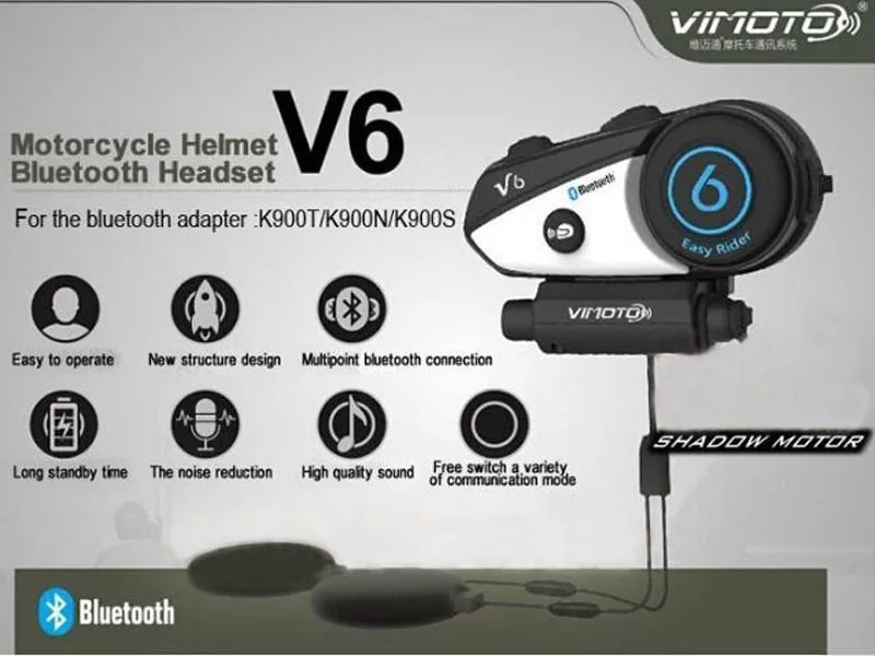 Vimoto V6 Helmet Bluetooth Headset microphone