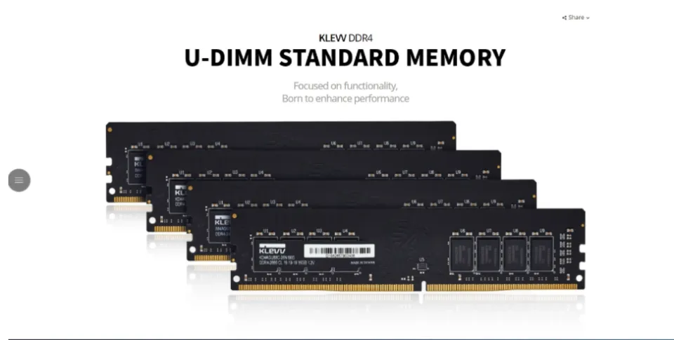 KLEVV 8GB 16GB DDR4 3200MHz CL22 Performance Desktop RAM / Long