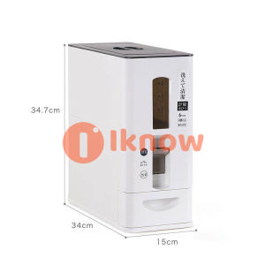 I know  Japanese-style household rice storage box Metric rice drum Damp-proof and insect-proof rice barrel
