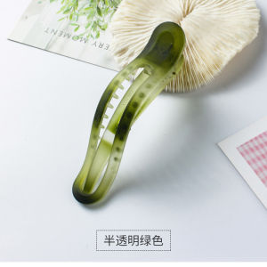 2026 Hot Sale [ Shipped from China ] Transparent matte texture duckbill clip side clip for women back-of-the-head horizontal clip girly Japanese and Korean style simple and elegant hair clip B3