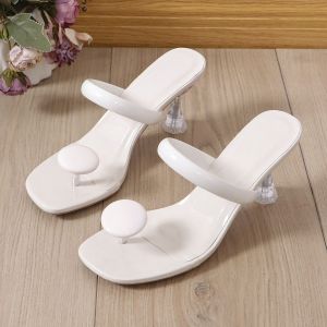 Summer Large Size High Heel Open-Toe Sandals Candy Color WomenS Slippers