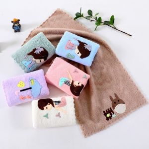 Handuk Wajah Microfiber Karakter Bulu Daya Serap Tinggi / Quick Drying Face Towel Motif / Handuk Bayi Muka / Handuk Travel / Handuk Olahraga 4 Ukuran