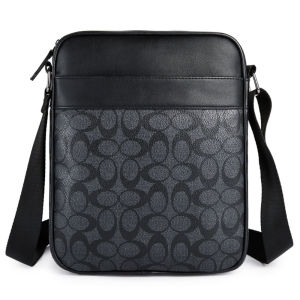 Checker Plaid Men PU Leather Crossbody Bag Shoulder Bag Sling Bags Beg Silang Laki Beg Sandang Lelaki 斜挎包男 单肩包男 30222