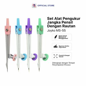 Jangka Satu Set Joyko MS 55 Alat Tulis Kantor ATK Isi 1 Set Jangka Pensil Kayu dan Rautan / PB EDUKASI ANAK - PBNB