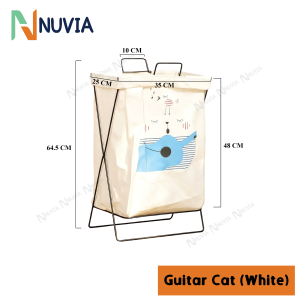 Nuvia Large Capacity Foldable Laundry Basket Frame Flip-Top Bathroom Bedroom Organized Rectangular Storage Box