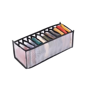 6/7/11 Slots Dormitory Closet Organizer For Socks Home Separated Underwear Storage Box Bra Organizer Foldable Drawer