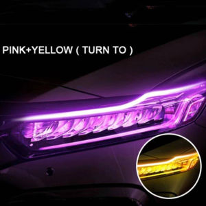 Car LED Light Bar Two-color DRL Motorcycle Car Headlight Daytime Running Light