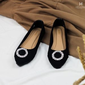 Hellona Anika Sepatu Flat Wanita Kasual Sole Karet