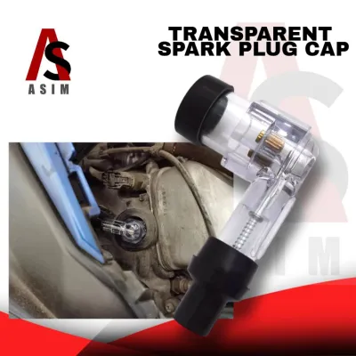 Asim Motorcycle Spark Plug Cap Universal Transparent Black